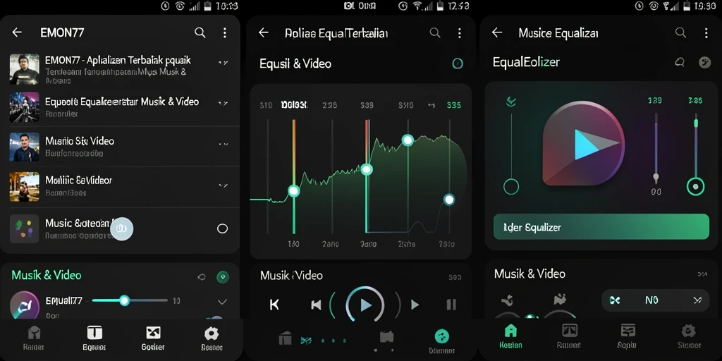 Antarmuka EMON77 yang menarik dan fungsional untuk pengaturan Equalizer.