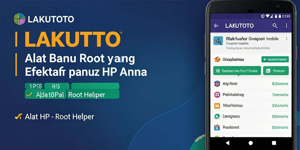 Screenshot dari antarmuka aplikasi LAKUTOTO yang menampilkan fungsi Root Helper.