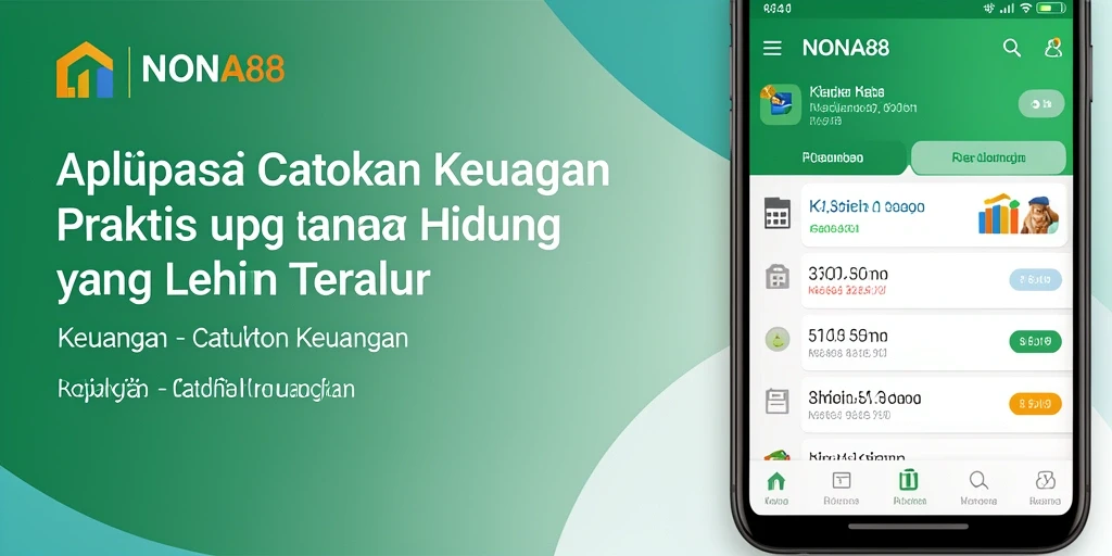 Antarmuka aplikasi Catatan Keuangan NONA88 yang intuitif dan user-friendly.