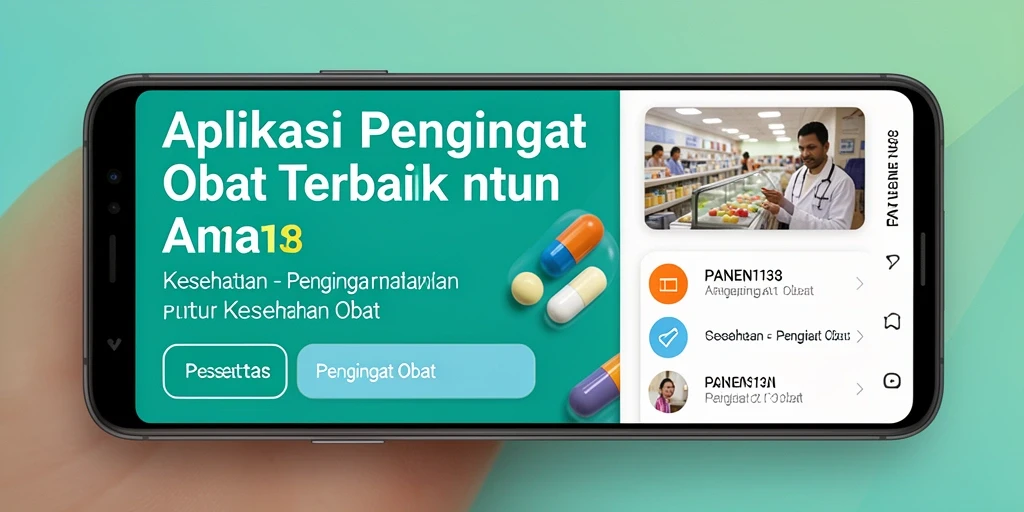 Tampilan antarmuka aplikasi Pengingat Obat PANEN138 yang menarik.