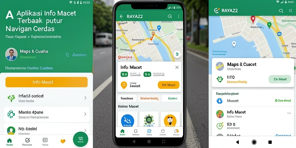 Antarmuka RAYA22 yang menampilkan informasi kemacetan terkini.