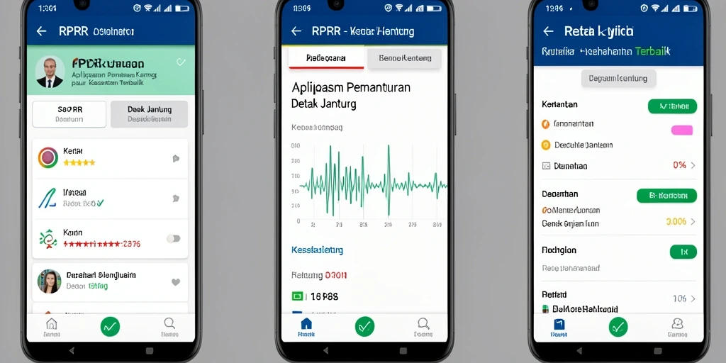 Tampilan antarmuka RPRR yang intuitif untuk pemantauan detak jantung.